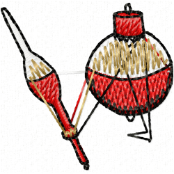 Fish Hook Embroidery Design 8